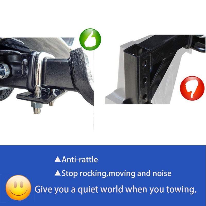 CZC AUTO Hitch Tightener شديد التحمل ومضاد للخشخشة لوصلات 1.25 بوصة و2 بوصة تقلل الحركة من حامل البضائع وحامل الدراجة ومقطورة الكرة وخالي من الصدأ (عبوة واحدة من الفولاذ الكربوني) - Image 2
